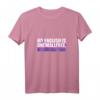 Damen MY ENGLISH IS ONEWALLFREE T-Shirt mit V-Ausschnitt - Lustiges Denglisch Englisch Lehrer Sprüche Geschenk für Lehrer mit Humor