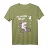 Kinder Geburtstag T-Shirt für Mädchen 4 Jahre mit Einhorn und Fahrrad - Perfektes Geschenk & Party-Outfit für kleine Prinzessinnen