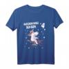 Kinder Geburtstag T-Shirt für Mädchen 4 Jahre mit Einhorn und Fahrrad - Perfektes Geschenk & Party-Outfit für kleine Prinzessinnen