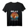 Damen Vintage Eichhörnchen T-Shirt mit V-Ausschnitt – Entspann dich, wir sind alle verrückt, perfektes Geschenk für Tierliebhaber, Freunde & Familie