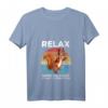 Damen Vintage Eichhörnchen T-Shirt mit V-Ausschnitt – Entspann dich, wir sind alle verrückt, perfektes Geschenk für Tierliebhaber, Freunde & Familie