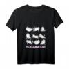 Damen Yoga Katzen T-Shirt mit Katzenmotiv und Meditation - Lustiges Acro, Hatha & Vinyasa Yoga Design für Katzenliebhaber und Entspannungsliebhaber