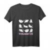 Damen Yoga Katzen T-Shirt mit Katzenmotiv und Meditation - Lustiges Acro, Hatha & Vinyasa Yoga Design für Katzenliebhaber und Entspannungsliebhaber