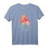 Garten Chefin T-Shirt mit Handgemalten Tulpen – Stylisches Damen-Shirt für Gartenliebhaberinnen und leidenschaftliche Gärtnerinnen
