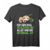 Faultier Nachthemd Schlafshirt Pyjama - Witziges Geschenk für Nachteulen, Langschläfer, Morgenmuffel und Schlafliebhaber für Damen und Herren