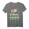 Faultier Nachthemd Schlafshirt Pyjama - Witziges Geschenk für Nachteulen, Langschläfer, Morgenmuffel und Schlafliebhaber für Damen und Herren