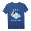 Lustiges Hai Schlafanzug Nachthemd - Witziges Schlafshirt für Damen, Herren & Teenager, Perfekt als Geschenk für Langschläfer & Morgenmuffel