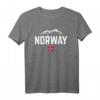 NORWEGEN Flagge Berge T-Shirt für Damen, Herren & Kinder – Klassisch geschnitten mit doppeltem Saum, ideal als Souvenir oder Nationalstolz