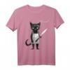 Miau Katze Lustig Geschenk - Witziges Katzenmotiv T-Shirt für Männer und Frauen als originelles Geschenk