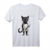 Miau Katze Lustig Geschenk - Witziges Katzenmotiv T-Shirt für Männer und Frauen als originelles Geschenk