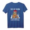 Ugly Christmas T-Shirt für Männer mit Faultier-Motiv – Lustiges Weihnachtsoutfit für Büro und Feierlichkeiten mit Humor