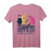 HapKitten T-Shirt mit Amity Island Leuchtturm & Sonnenuntergang - Official Licensed Geburtstagsdesign