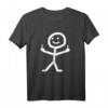 Lustiges Strichmännchen T-Shirt mit Mittelfinger – Witziges Geschenk für Freunde und Fans provokativen Humors
