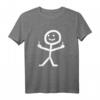 Lustiges Strichmännchen T-Shirt mit Mittelfinger – Witziges Geschenk für Freunde und Fans provokativen Humors