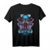 Japanisches Anime Kitsune Maske T-Shirt mit Oni Geist und Fox Design - Futuristische Otaku Kleidung für Männer und Frauen, Geschenk für Manga und Anime Fans