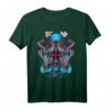 Japanisches Anime Kitsune Maske T-Shirt mit Oni Geist und Fox Design - Futuristische Otaku Kleidung für Männer und Frauen, Geschenk für Manga und Anime Fans