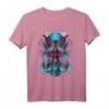Japanisches Anime Kitsune Maske T-Shirt mit Oni Geist und Fox Design - Futuristische Otaku Kleidung für Männer und Frauen, Geschenk für Manga und Anime Fans