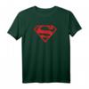 Superman Red on Black Shield T-Shirt - Offiziell lizenziert für Erwachsene, Kinder & Damen