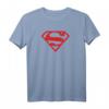 Superman Red on Black Shield T-Shirt - Offiziell lizenziert für Erwachsene, Kinder & Damen