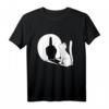 Mittelfinger Katze Schatten T-Shirt – Humorvolles, Provokantes Katzen Motiv für Katzenliebhaber und Fans mit Stil