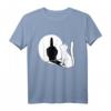 Mittelfinger Katze Schatten T-Shirt – Humorvolles, Provokantes Katzen Motiv für Katzenliebhaber und Fans mit Stil
