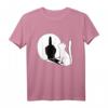Mittelfinger Katze Schatten T-Shirt – Humorvolles, Provokantes Katzen Motiv für Katzenliebhaber und Fans mit Stil