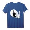 Mittelfinger Katze Schatten T-Shirt – Humorvolles, Provokantes Katzen Motiv für Katzenliebhaber und Fans mit Stil