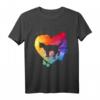 Buntes Katzenmotiv Herz Pop Art T-Shirt – Künstlerisches, einzigartiges Tiermotiv für Katzenliebhaber, Katzenmama & Katzenpapa