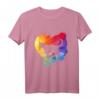 Buntes Katzenmotiv Herz Pop Art T-Shirt – Künstlerisches, einzigartiges Tiermotiv für Katzenliebhaber, Katzenmama & Katzenpapa