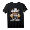 Lustiges Trachten T-Shirt Lederhose Passend für Oktoberfest & Volksfest - Bayrisches Herren T-Shirt mit Spruch für Wiesn & Kirtag
