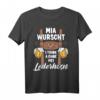 Lustiges Trachten T-Shirt Lederhose Passend für Oktoberfest & Volksfest - Bayrisches Herren T-Shirt mit Spruch für Wiesn & Kirtag