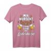 Lustiges Trachten T-Shirt Lederhose Passend für Oktoberfest & Volksfest - Bayrisches Herren T-Shirt mit Spruch für Wiesn & Kirtag
