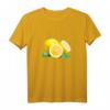Lemon Zitrone Zitrus Frucht Obst Vegan T-Shirt mit Grünen Blättern – Perfektes Geschenk für Zitronen- und Fruchtliebhaber