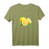Lemon Zitrone Zitrus Frucht Obst Vegan T-Shirt mit Grünen Blättern – Perfektes Geschenk für Zitronen- und Fruchtliebhaber