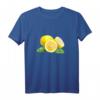 Lemon Zitrone Zitrus Frucht Obst Vegan T-Shirt mit Grünen Blättern – Perfektes Geschenk für Zitronen- und Fruchtliebhaber