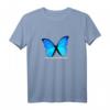 HapKitten T-Shirt mit Blauem Schmetterling - Oversized Fit, Perfekt für den besonderen Tag