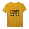 I Love My Little Sister T-Shirt – Liebesbeweis für Geschwister, perfekt als Geschenk für kleine Schwestern
