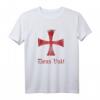 Herren Distressed Deus Lo Vult Tempelritter Kreuz T-Shirt – Religiöses Symbol für Christen, Krieger und Geschichtsinteressierte, ideales Geschenk zu Weihnachten & Geburtstag