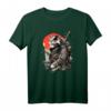 Japanische Samurai-Katzen Grafik Herren Damen Kinder T-Shirt – Perfekt für Katzenliebhaber, Anime- und Manga-Fans, japanische Themenpartys