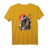 Japanische Samurai-Katzen Grafik Herren Damen Kinder T-Shirt – Perfekt für Katzenliebhaber, Anime- und Manga-Fans, japanische Themenpartys