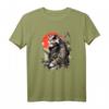 Japanische Samurai-Katzen Grafik Herren Damen Kinder T-Shirt – Perfekt für Katzenliebhaber, Anime- und Manga-Fans, japanische Themenpartys