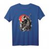 Japanische Samurai-Katzen Grafik Herren Damen Kinder T-Shirt – Perfekt für Katzenliebhaber, Anime- und Manga-Fans, japanische Themenpartys