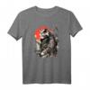 Japanische Samurai-Katzen Grafik Herren Damen Kinder T-Shirt – Perfekt für Katzenliebhaber, Anime- und Manga-Fans, japanische Themenpartys