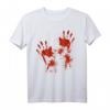 Blutiges Hände & Blutspritzer Halloween T-Shirt – Perfektes Zombie- oder Vampirkostüm für Partys