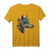 Buntes Polygon Wolf Druck T-Shirt für Wolfsliebhaber und Tierfreunde – Tiermotiv für Natur- und Wildtierfans
