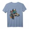 Buntes Polygon Wolf Druck T-Shirt für Wolfsliebhaber und Tierfreunde – Tiermotiv für Natur- und Wildtierfans