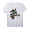 Buntes Polygon Wolf Druck T-Shirt für Wolfsliebhaber und Tierfreunde – Tiermotiv für Natur- und Wildtierfans