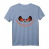 Scary Face Halloween T-Shirt in Dunkelorange mit Leuchteffekt – Perfekt für Halloween-Partys, Kostüme & Gruselige Geschenke