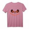 Scary Face Halloween T-Shirt in Dunkelorange mit Leuchteffekt – Perfekt für Halloween-Partys, Kostüme & Gruselige Geschenke