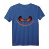 Scary Face Halloween T-Shirt in Dunkelorange mit Leuchteffekt – Perfekt für Halloween-Partys, Kostüme & Gruselige Geschenke